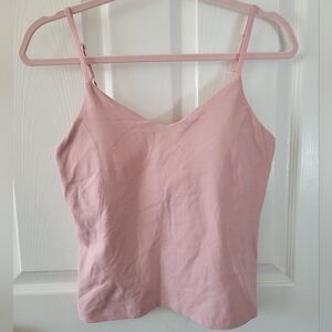 lululemon athletica Light Pink Camisole Tank Top With Built In Bra